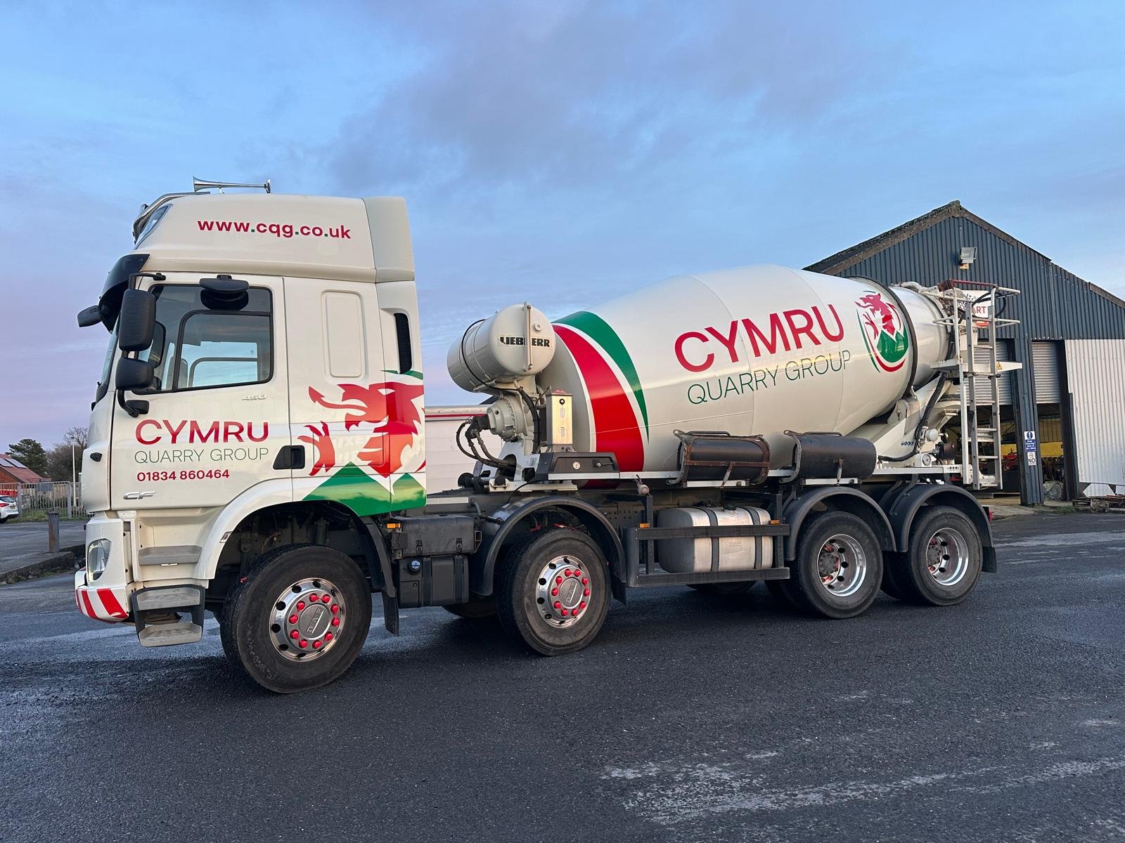 Cymru Quarry Group articulated vehicle branding