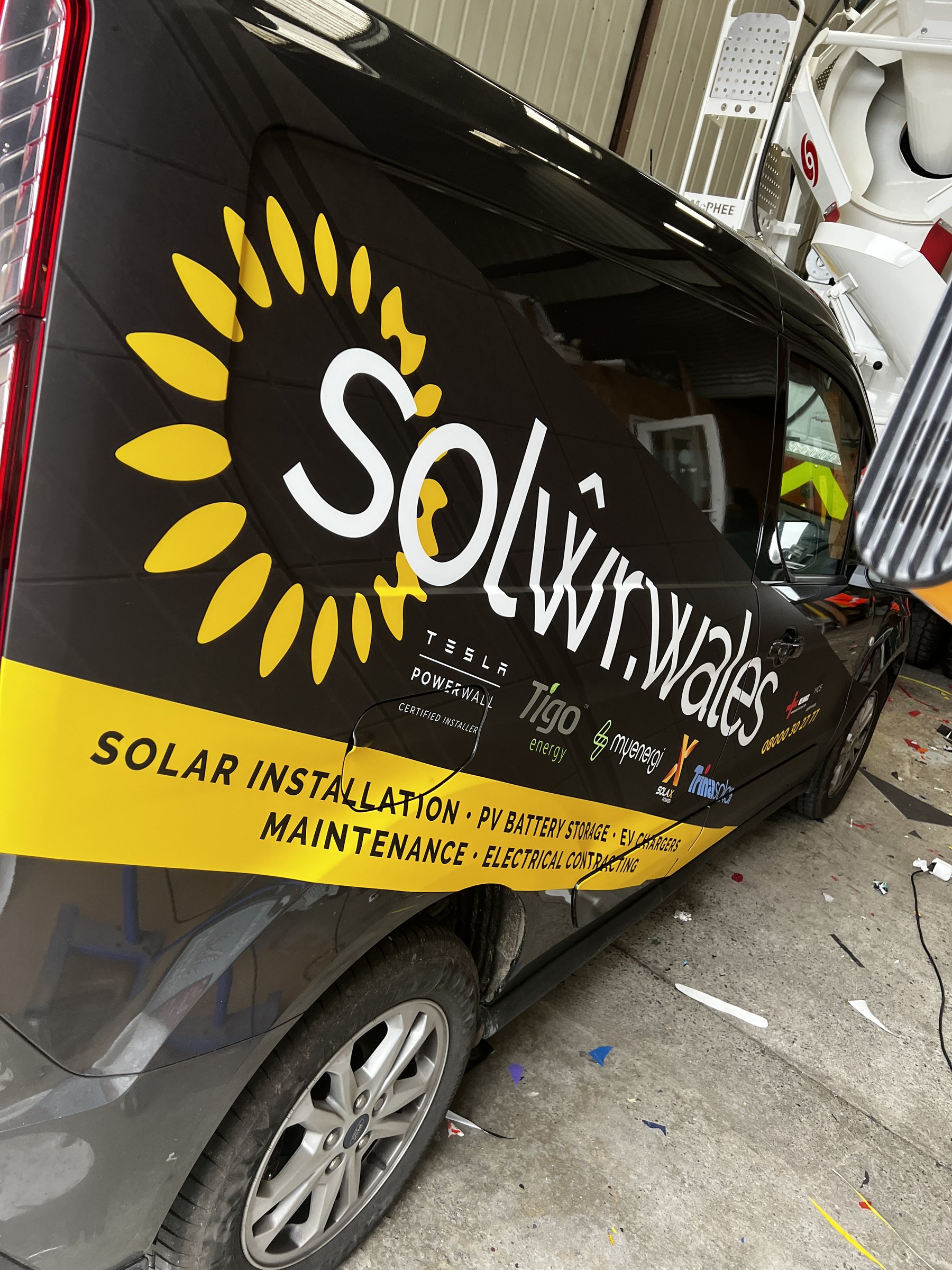 SOLŴR Wales wrap installation