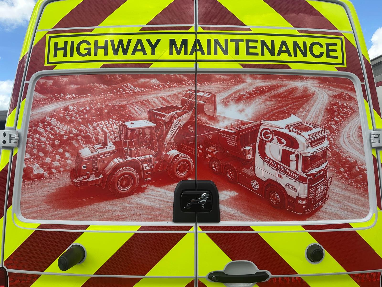 Gavin Griffiths Group photographic rear panel detail